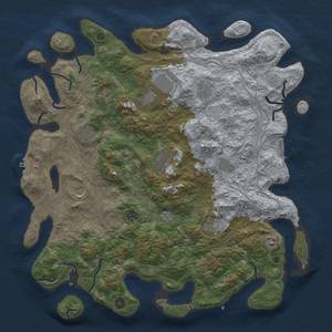 Thumbnail Rust Map: Procedural Map, Size: 4500, Seed: 1989287038, 20 Monuments