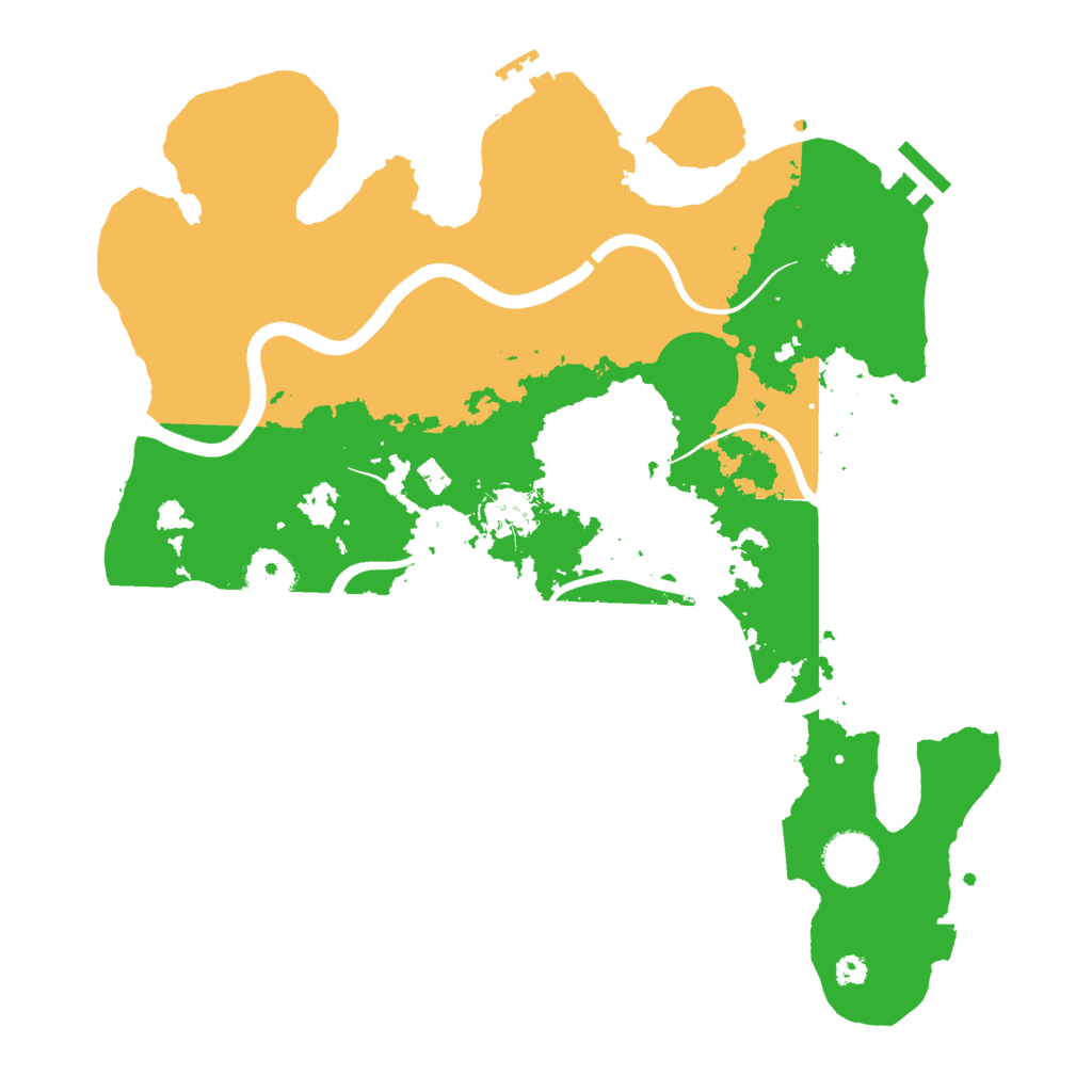 Biome Rust Map: Procedural Map, Size: 3500, Seed: 15265
