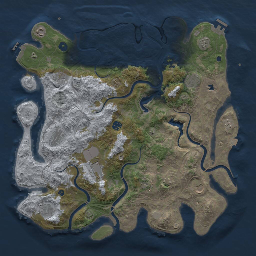Rust Map: Procedural Map, Size: 4250, Seed: 1558826971, 16 Monuments