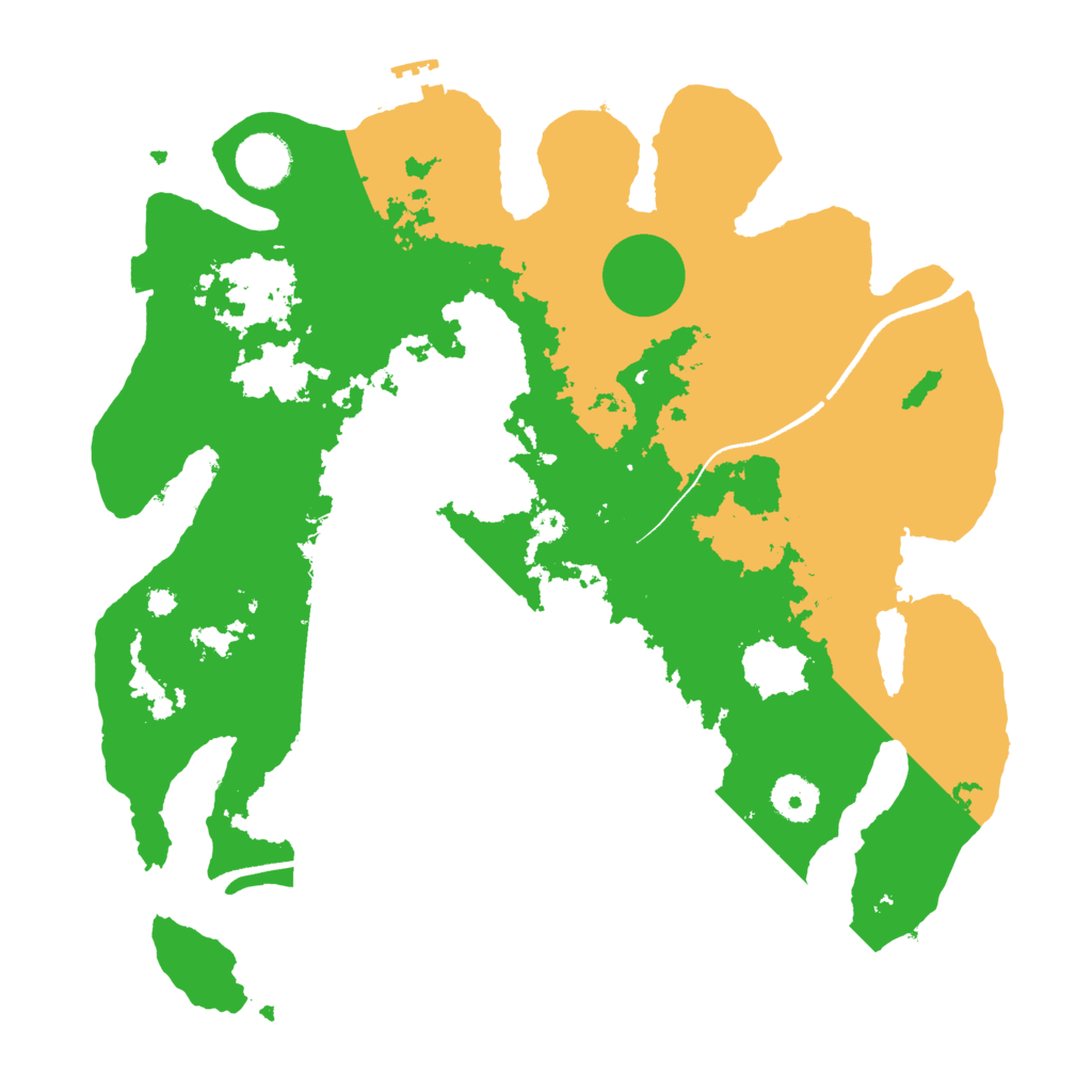 Biome Rust Map: Procedural Map, Size: 3500, Seed: 1874234417
