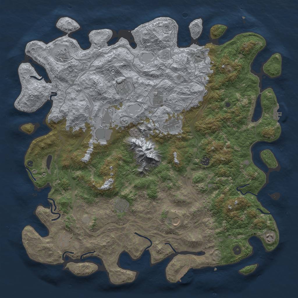 Rust Map: Procedural Map, Size: 5000, Seed: 1448315940, 20 Monuments