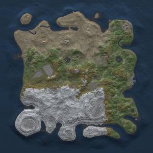 Thumbnail Rust Map: Procedural Map, Size: 3700, Seed: 569400376, 19 Monuments