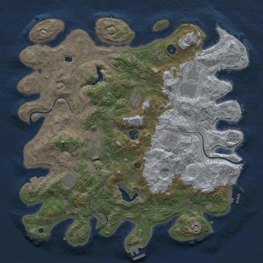 Rust Map: Procedural Map, Size: 4250, Seed: 541, 15 Monuments