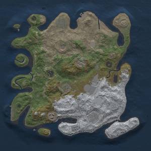 Thumbnail Rust Map: Procedural Map, Size: 3500, Seed: 682591878, 17 Monuments