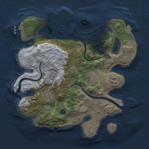 Thumbnail Rust Map: Procedural Map, Size: 2800, Seed: 6, 9 Monuments
