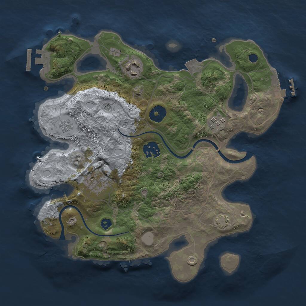 Rust Map: Procedural Map, Size: 2800, Seed: 6, 10 Monuments