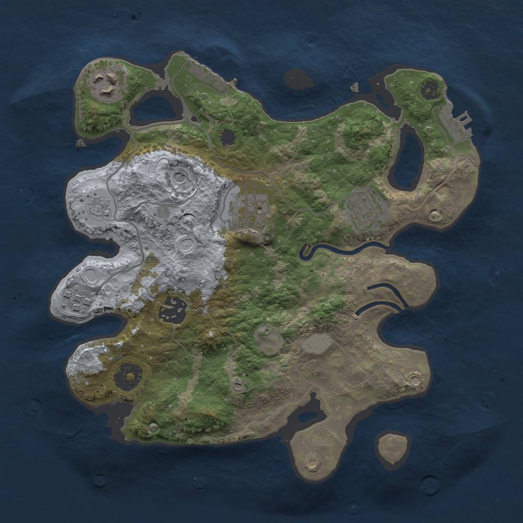 Rust Map: Procedural Map, Size: 2800, Seed: 6, 14 Monuments