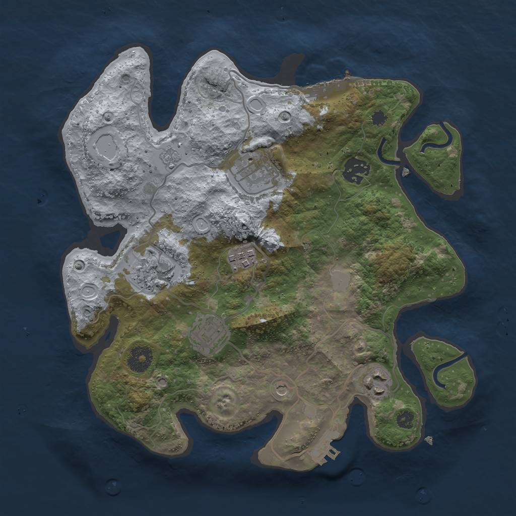 Rust Map: Procedural Map, Size: 3000, Seed: 440172956, 15 Monuments