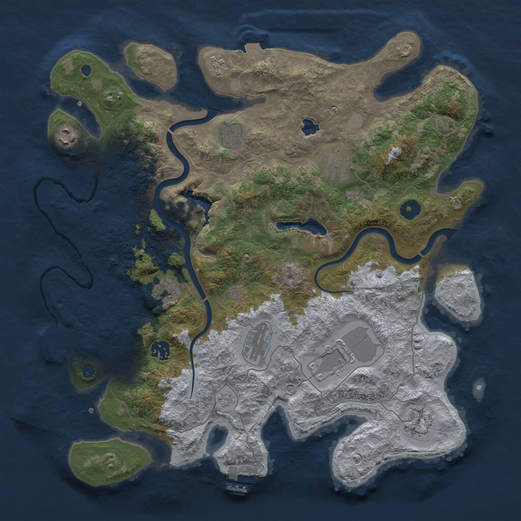 Rust Map: Procedural Map, Size: 4000, Seed: 22071971, 15 Monuments