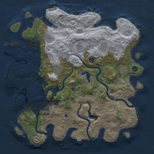 Thumbnail Rust Map: Procedural Map, Size: 4275, Seed: 1, 17 Monuments