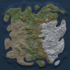 Thumbnail Rust Map: Procedural Map, Size: 4300, Seed: 1427120211, 19 Monuments