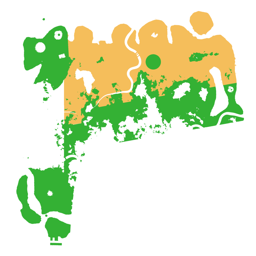 Biome Rust Map: Procedural Map, Size: 4444, Seed: 338383