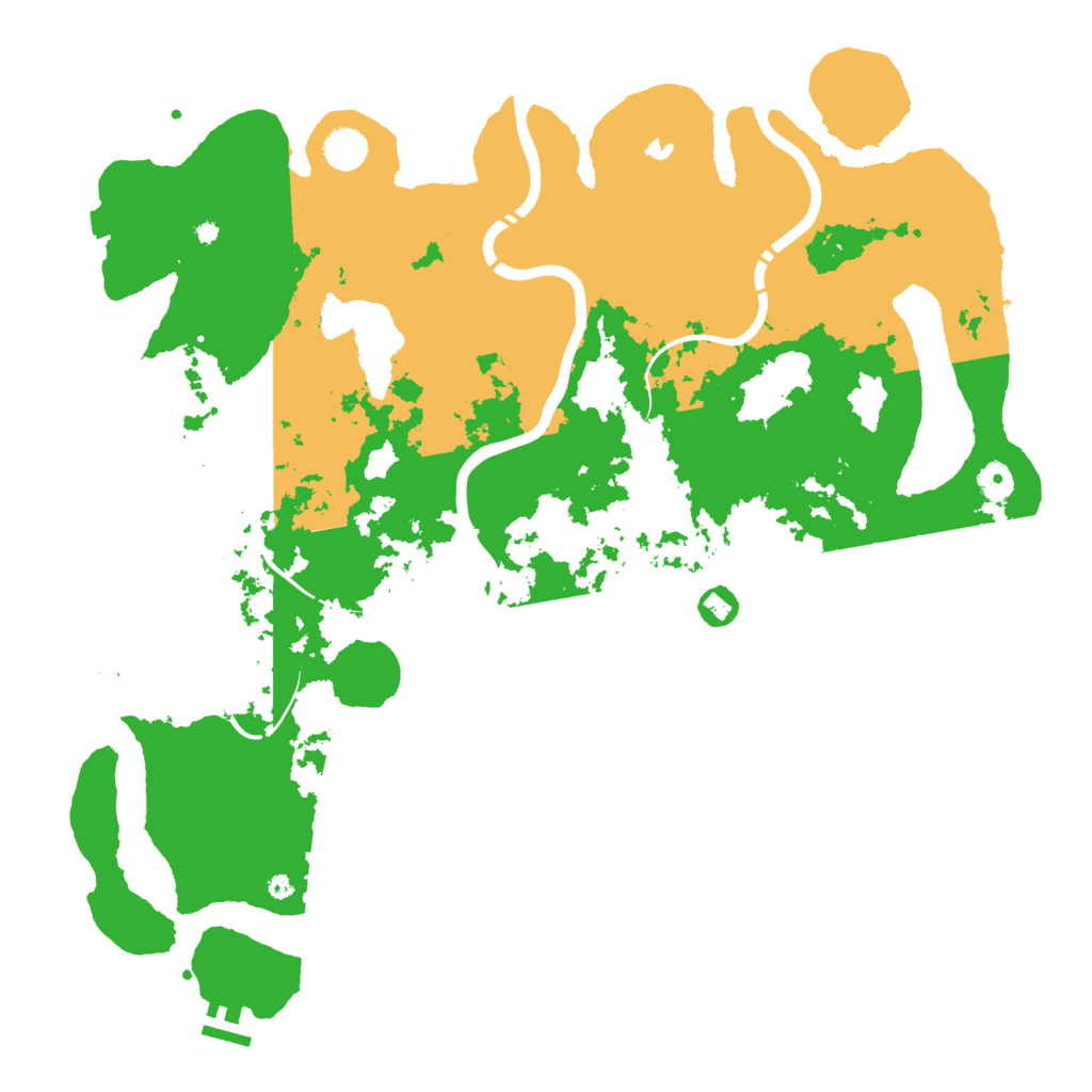 Biome Rust Map: Procedural Map, Size: 4444, Seed: 338383