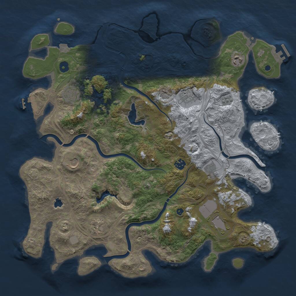 Rust Map: Procedural Map, Size: 4250, Seed: 1652219531, 15 Monuments