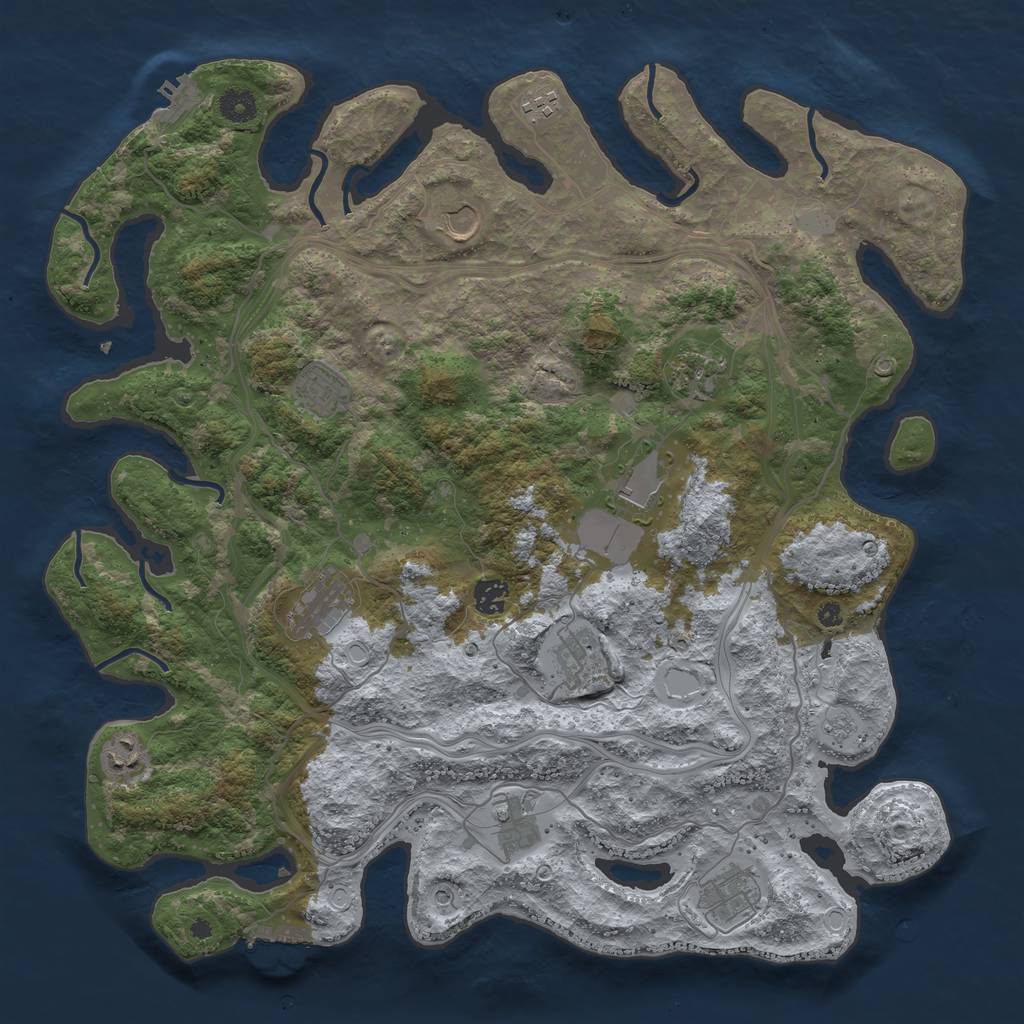 Procedural Map :: Rust Map :: Just-Wiped