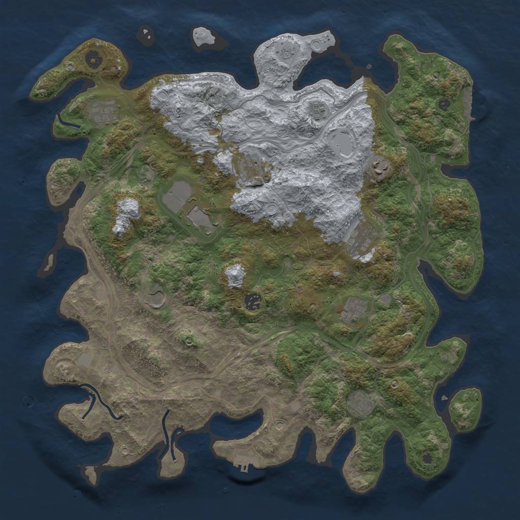 Rust Map: Procedural Map, Size: 4444, Seed: 949503, 19 Monuments