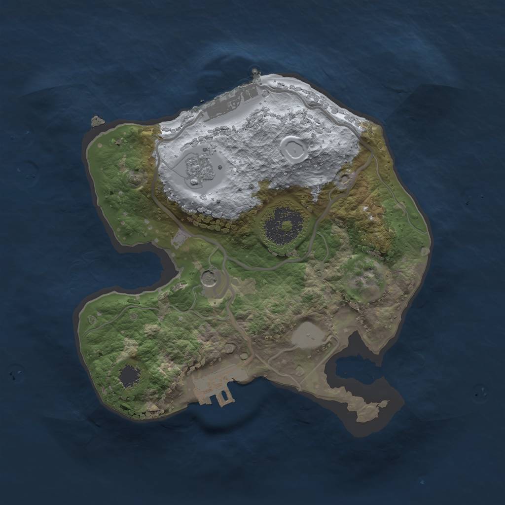 Rust Map: Procedural Map, Size: 2000, Seed: 63384915, 9 Monuments