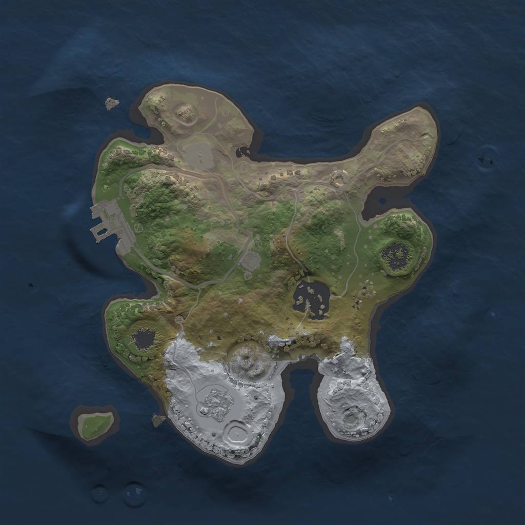 Rust Map: Procedural Map, Size: 2000, Seed: 2220459, 8 Monuments