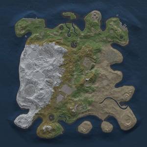 Thumbnail Rust Map: Procedural Map, Size: 3500, Seed: 103934534, 19 Monuments