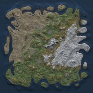 Thumbnail Rust Map: Procedural Map, Size: 5000, Seed: 8469, 19 Monuments