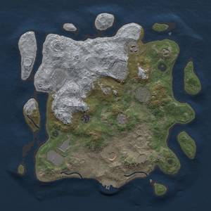 Thumbnail Rust Map: Procedural Map, Size: 3500, Seed: 1442062281, 16 Monuments