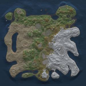 Thumbnail Rust Map: Procedural Map, Size: 3700, Seed: 1592383315, 18 Monuments