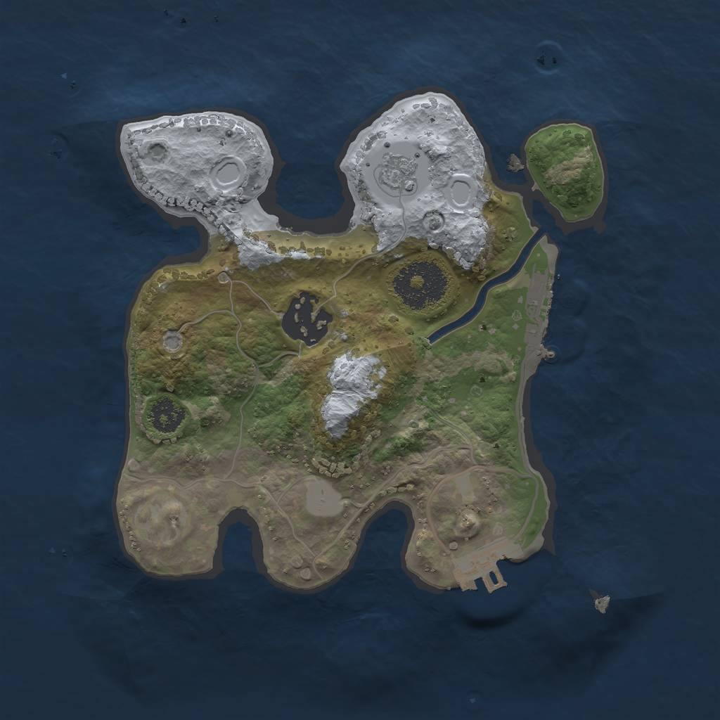 Rust Map: Procedural Map, Size: 2200, Seed: 819250580, 9 Monuments