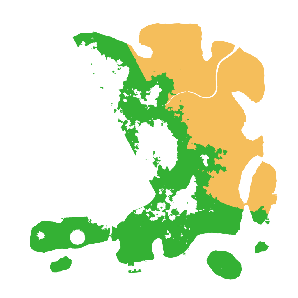 Biome Rust Map: Procedural Map, Size: 3500, Seed: 59355123