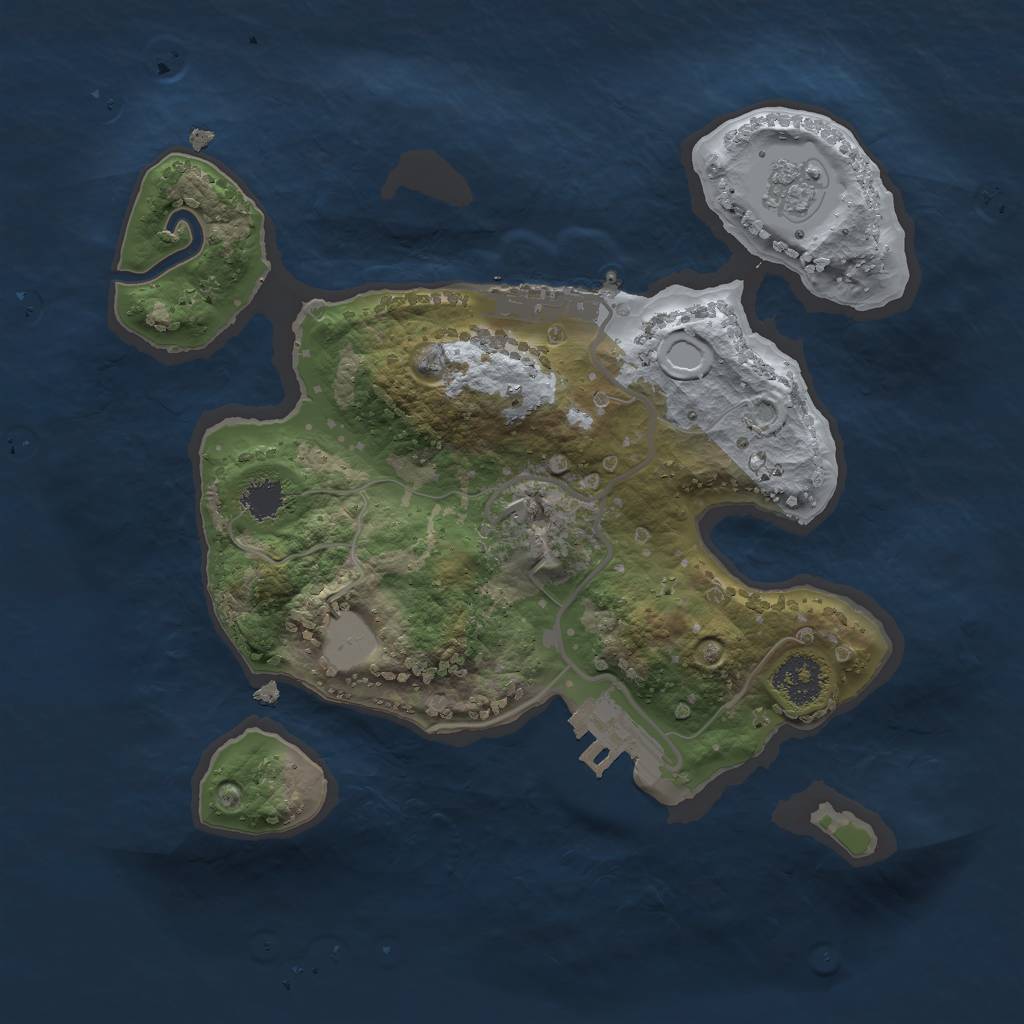Rust Map: Procedural Map, Size: 2150, Seed: 33900536, 8 Monuments