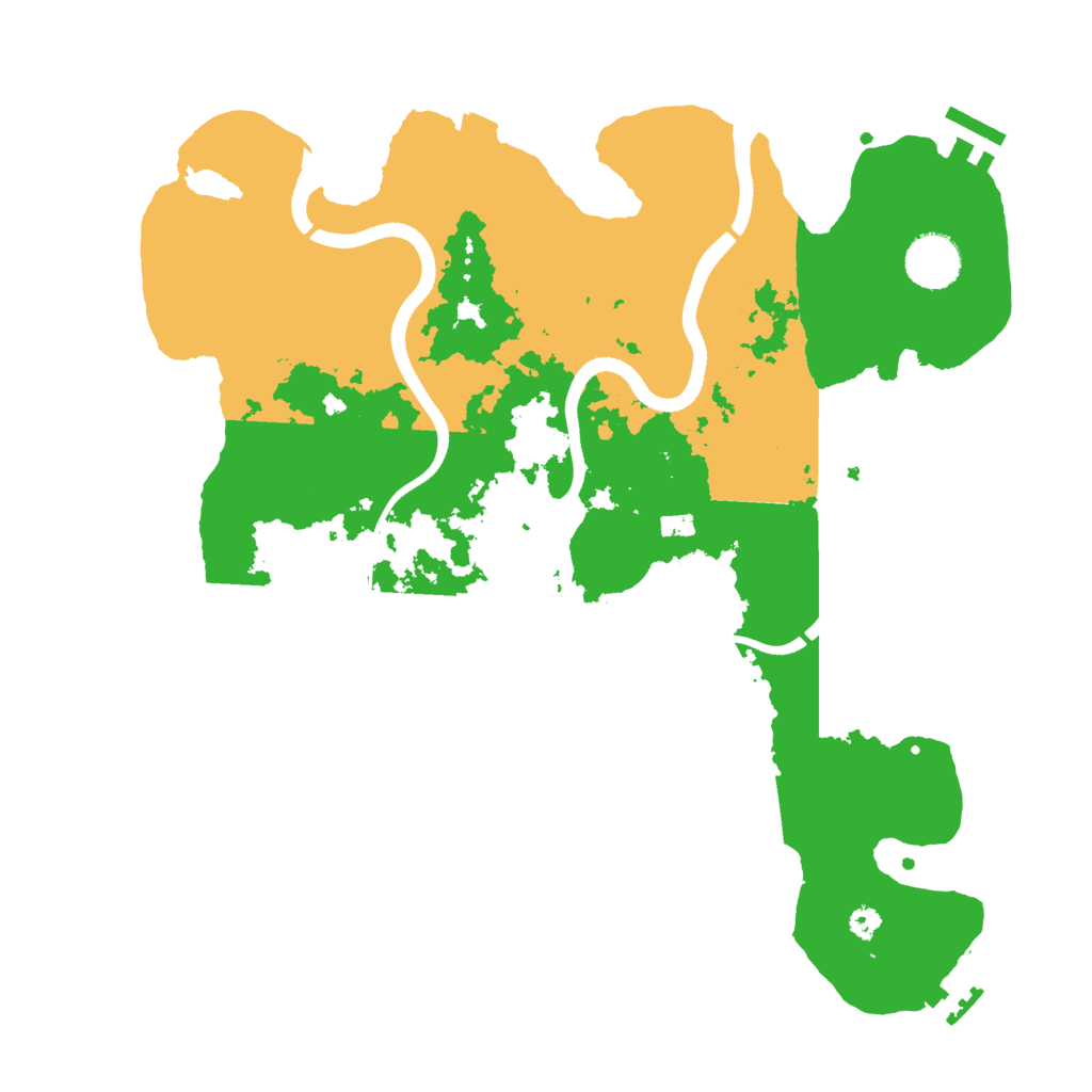 Biome Rust Map: Procedural Map, Size: 3500, Seed: 26451057