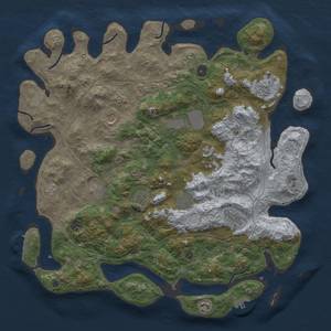 Thumbnail Rust Map: Procedural Map, Size: 4500, Seed: 1810443605, 19 Monuments