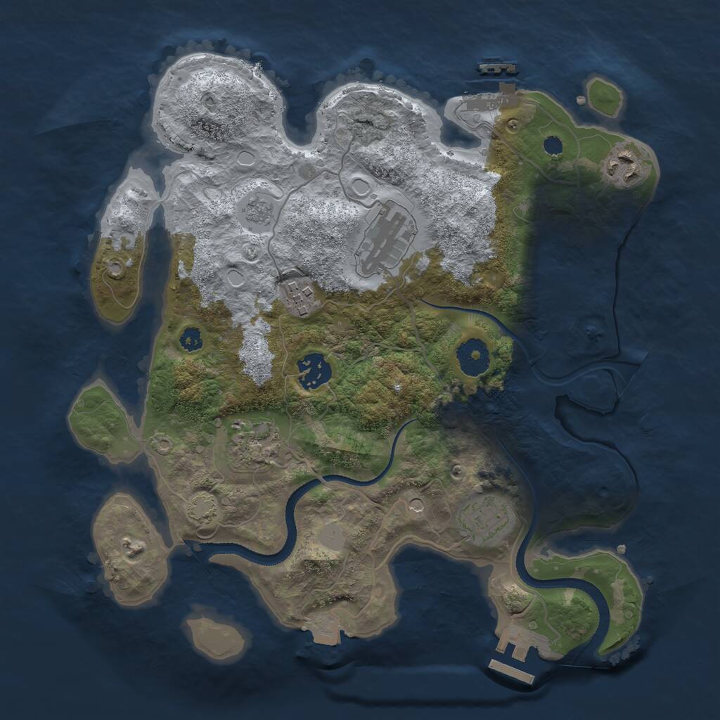 Rust Map: Procedural Map, Size: 3100, Seed: 29846, 12 Monuments