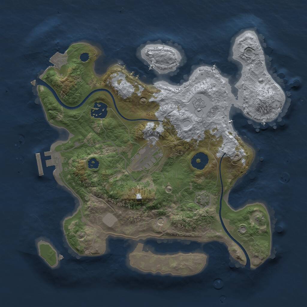 Rust Map: Procedural Map, Size: 2750, Seed: 28, 7 Monuments