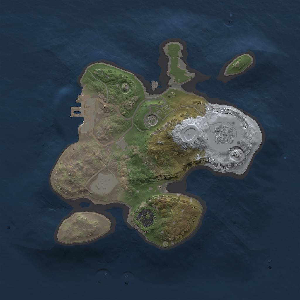 Rust Map: Procedural Map, Size: 1750, Seed: 9984561, 8 Monuments