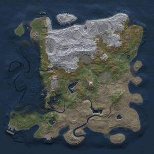 Thumbnail Rust Map: Procedural Map, Size: 4000, Seed: 15256, 16 Monuments