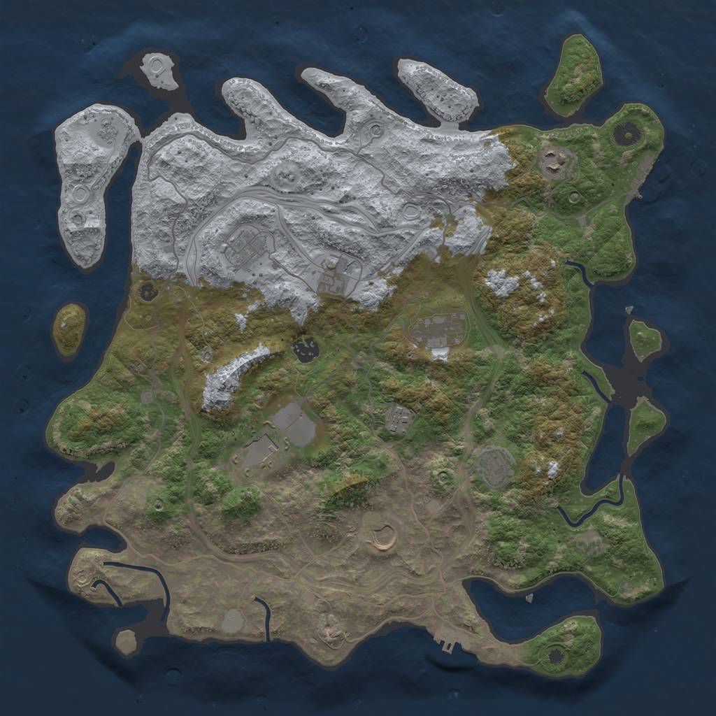 Rust Map: Procedural Map, Size: 4250, Seed: 3440, 18 Monuments