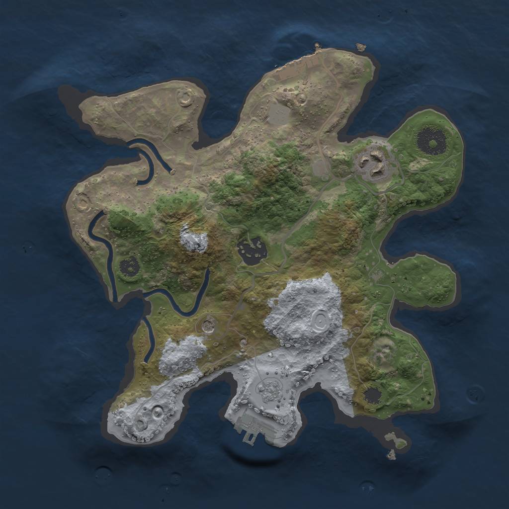 Rust Map: Procedural Map, Size: 2650, Seed: 3463, 11 Monuments