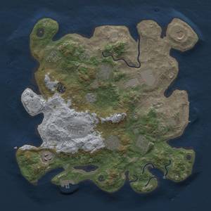 Thumbnail Rust Map: Procedural Map, Size: 3500, Seed: 72125971, 17 Monuments