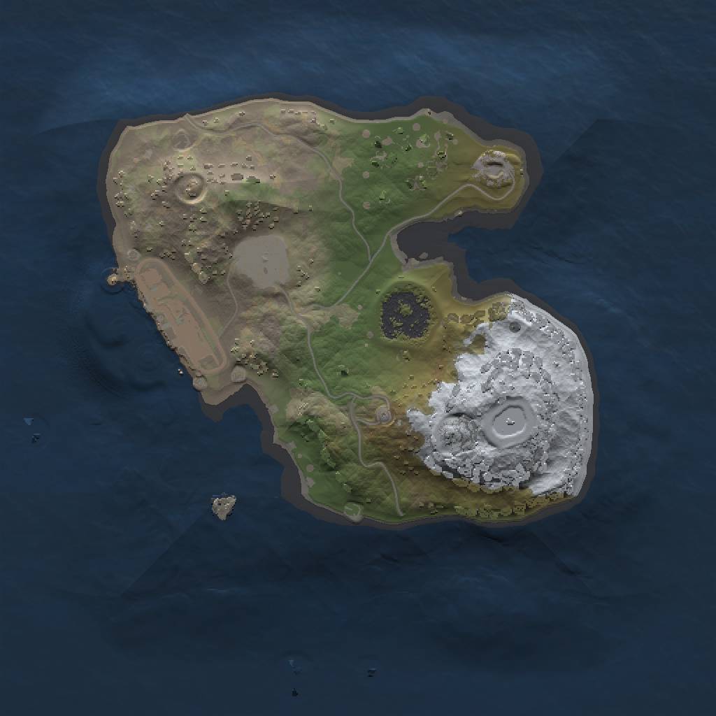 Rust Map: Procedural Map, Size: 1500, Seed: 72622525, 4 Monuments