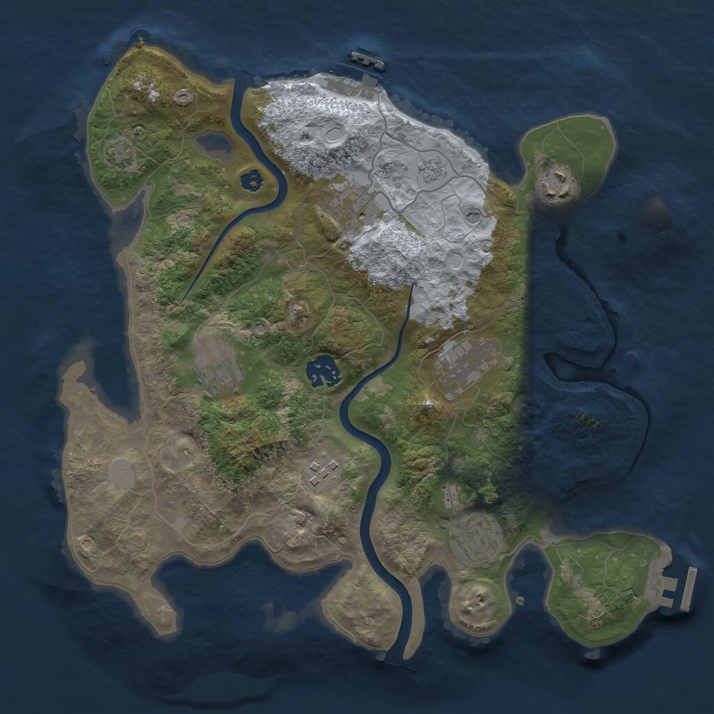 Rust Map: Procedural Map, Size: 3250, Seed: 1506990154, 13 Monuments