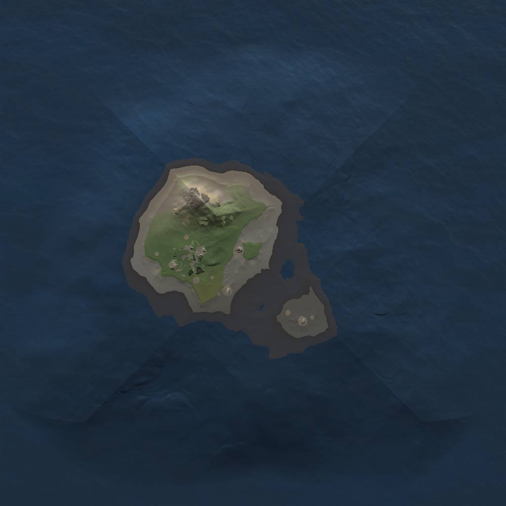 Rust Map: Procedural Map, Size: 1111, Seed: 327384, 3 Monuments