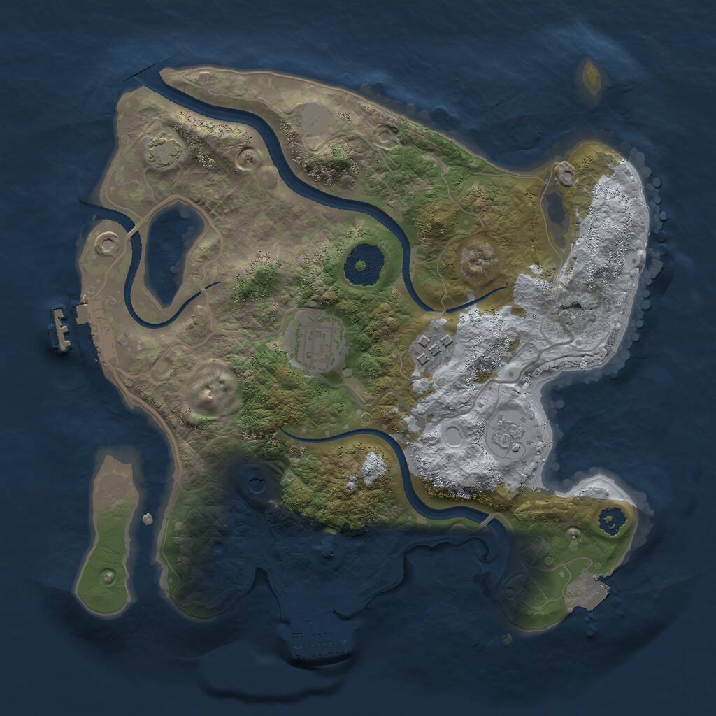 Rust Map: Procedural Map, Size: 2650, Seed: 403870, 8 Monuments