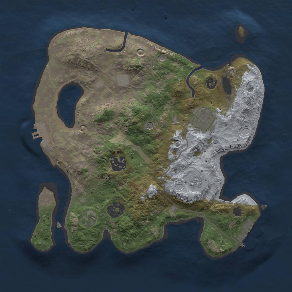 Rust Map: Procedural Map, Size: 2650, Seed: 403870, 11 Monuments