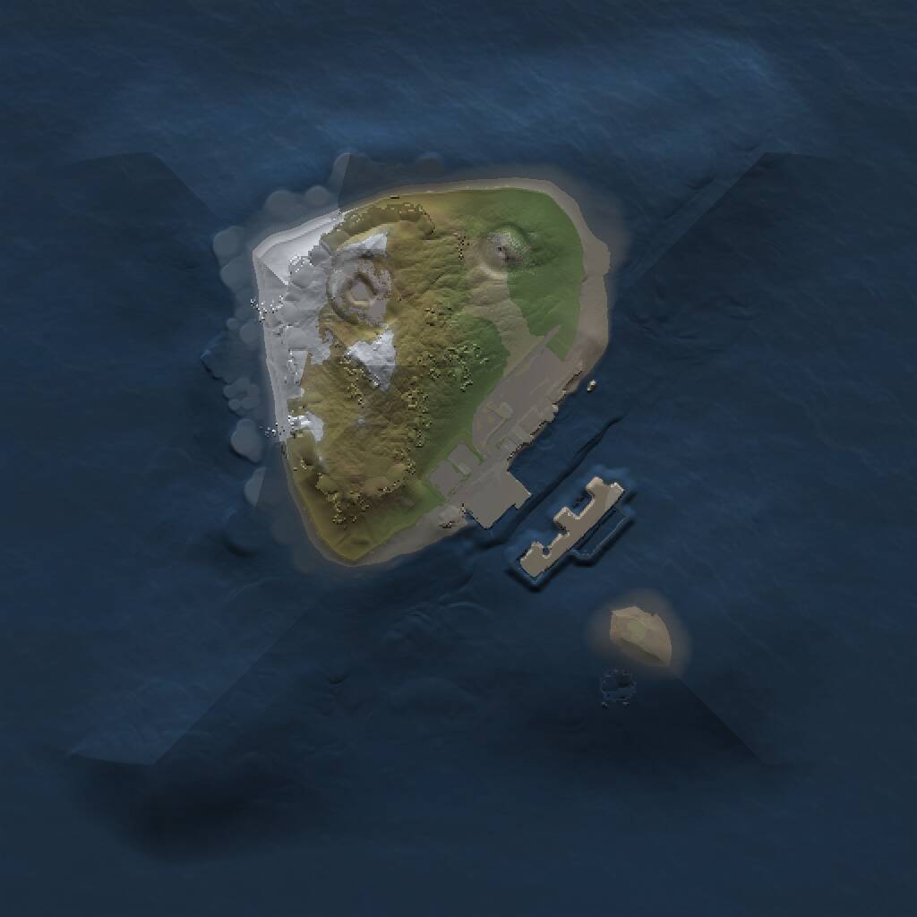 Rust Map: Procedural Map, Size: 1111, Seed: 683706, 2 Monuments