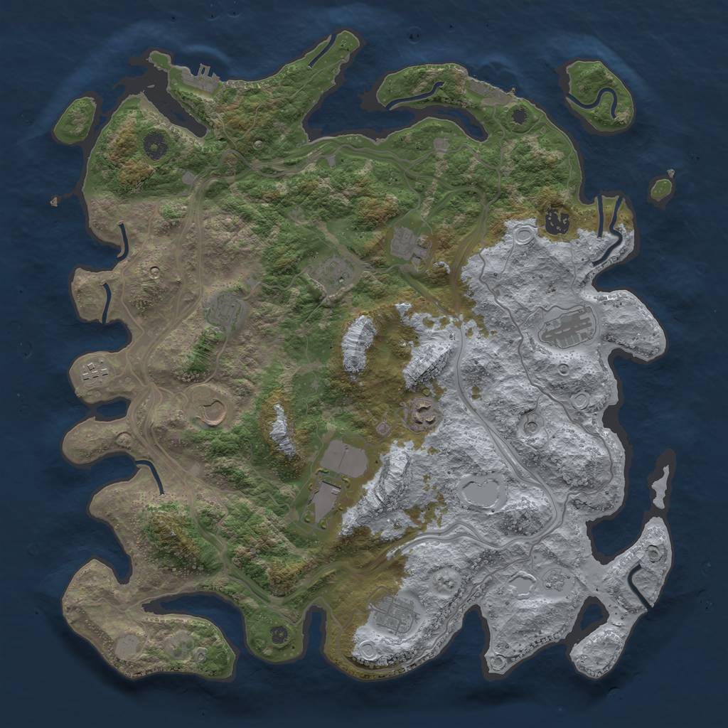 Rust Map: Procedural Map, Size: 4250, Seed: 98005061, 19 Monuments