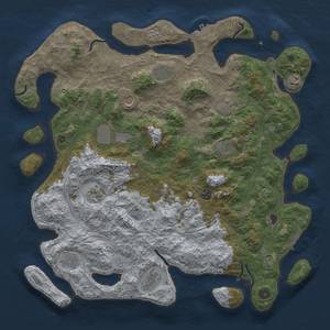 Thumbnail Rust Map: Procedural Map, Size: 4500, Seed: 1256118109, 20 Monuments