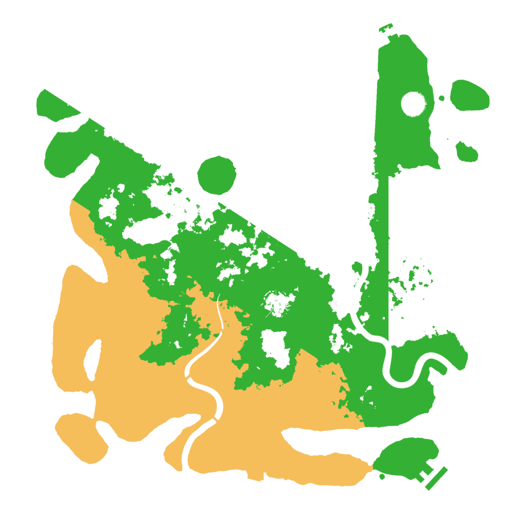 Biome Rust Map: Procedural Map, Size: 3700, Seed: 393486085