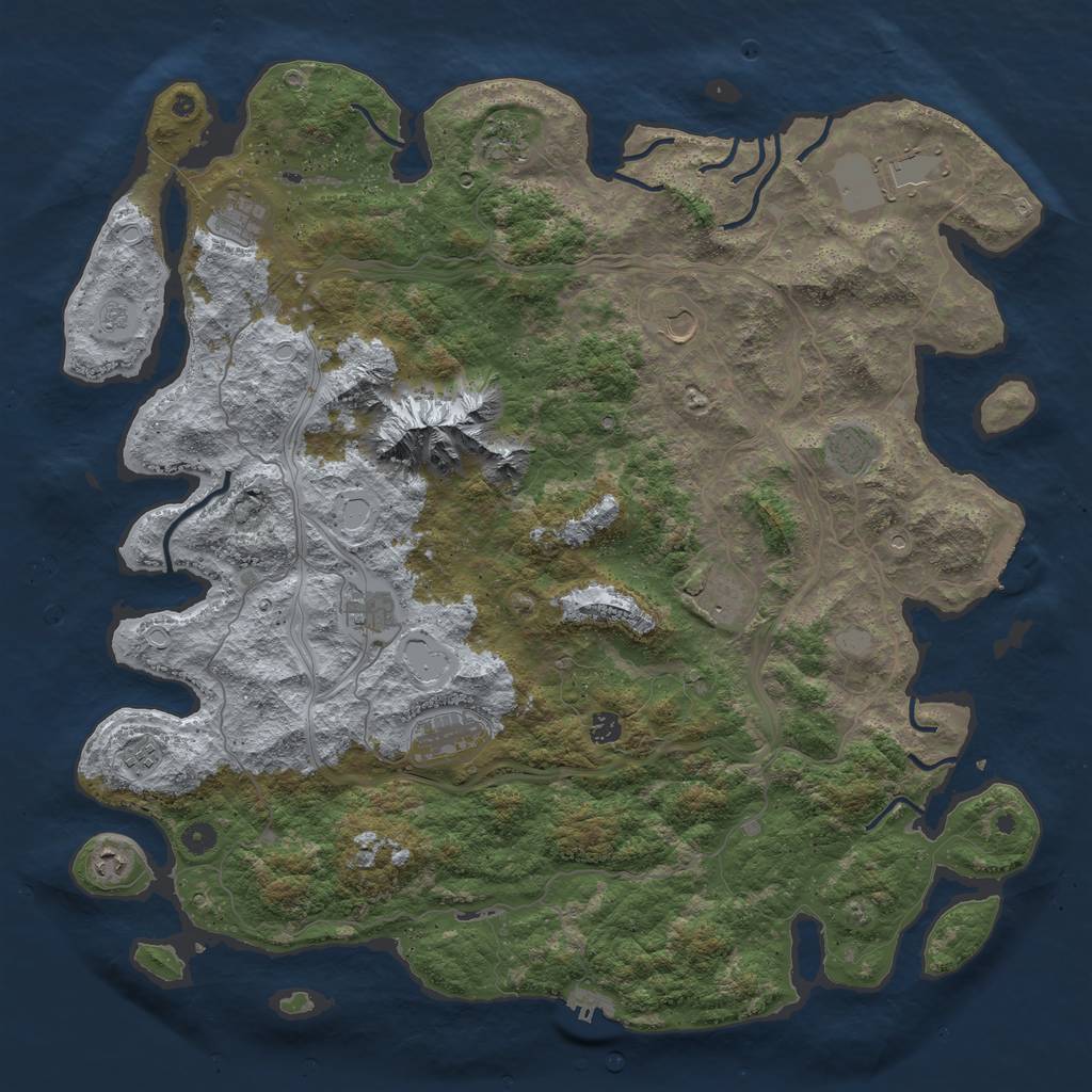 Rust Map: Procedural Map, Size: 5000, Seed: 201180, 20 Monuments