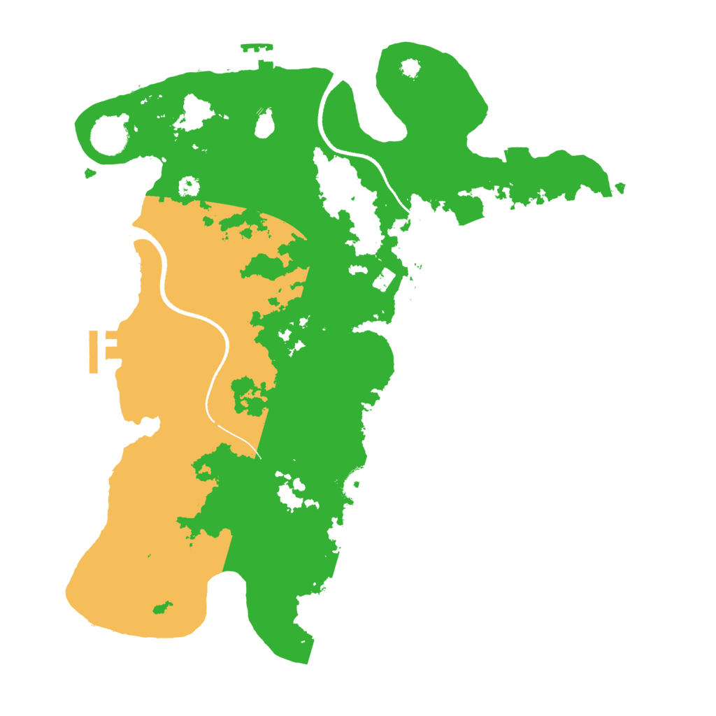 Biome Rust Map: Procedural Map, Size: 3400, Seed: 102496