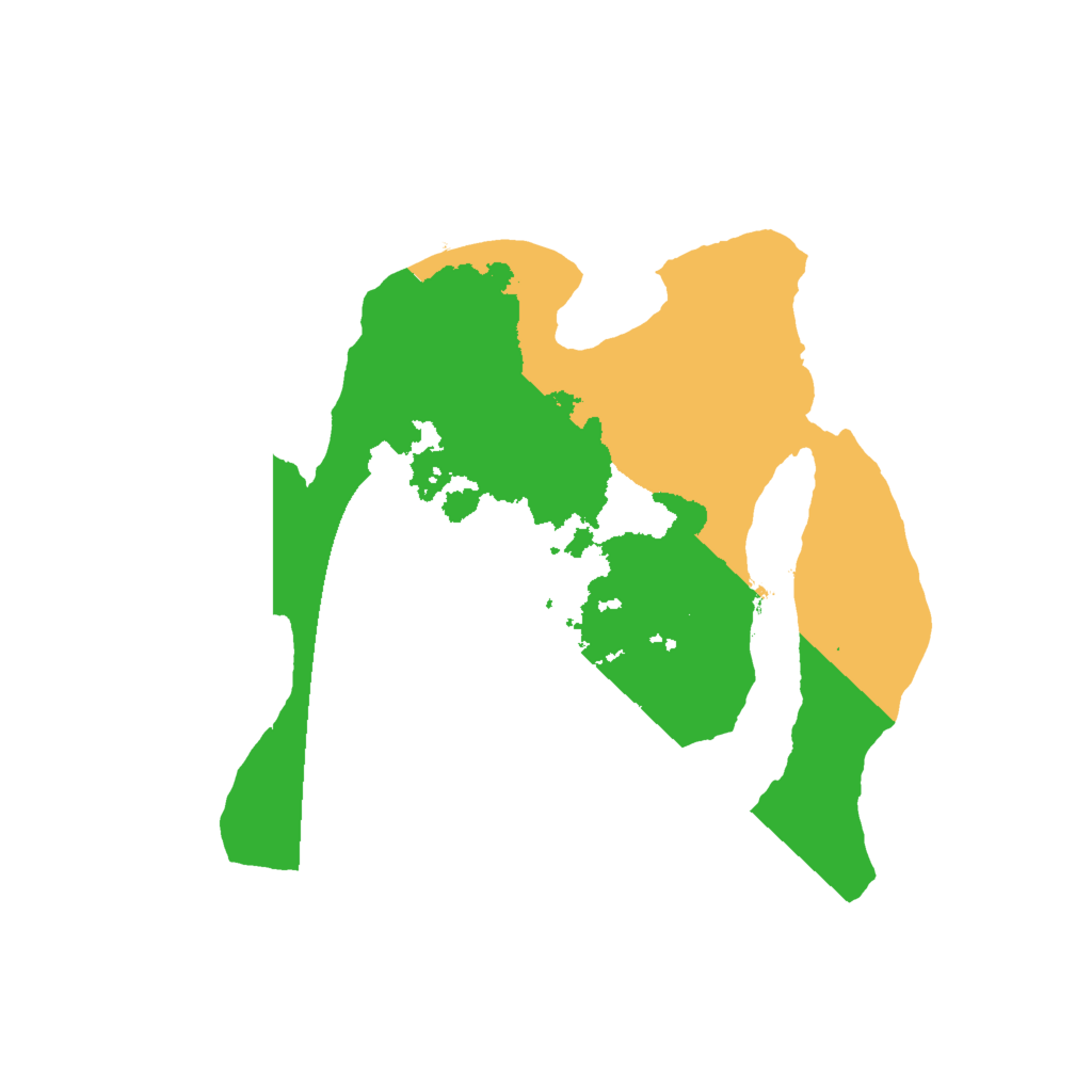 Biome Rust Map: Procedural Map, Size: 2000, Seed: 5498